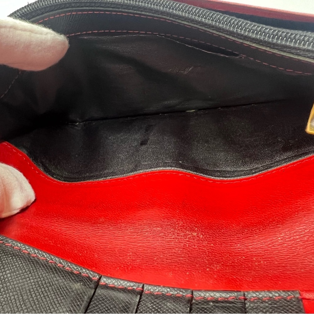🖤Burberry Mens‎ Saffiano Bifold Black Label Long Wallet | RARE!!!! ❤️ - Picture 13 of 15